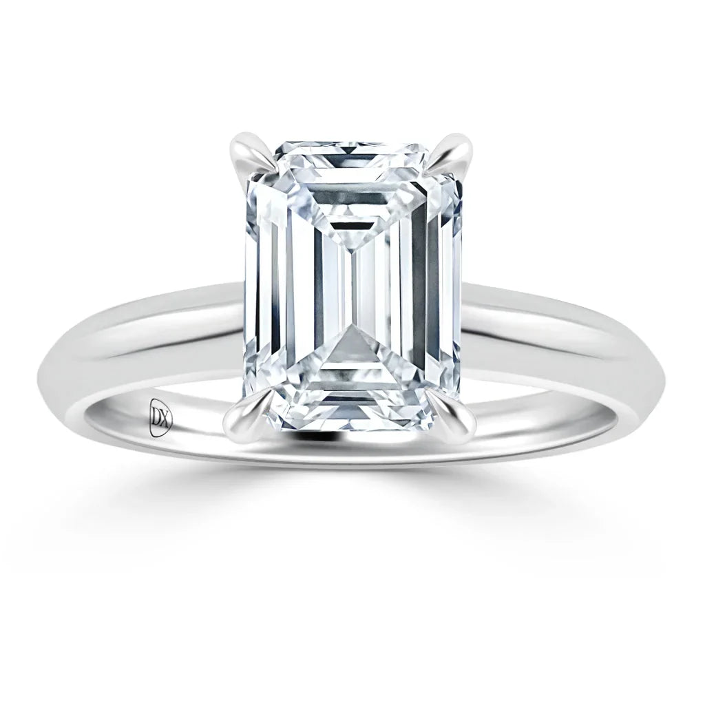 Jessica - Emerald Cut Platinum Engagement Ring