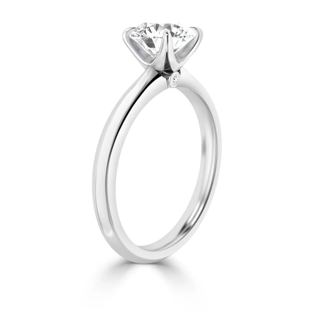 Jessica - Round Cut Platinum Engagement Ring