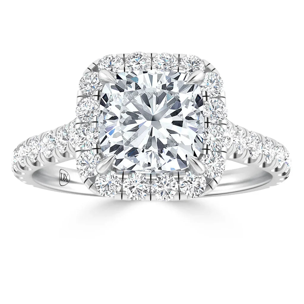 Jasmine - Cushion Cut Platinum Engagement Ring