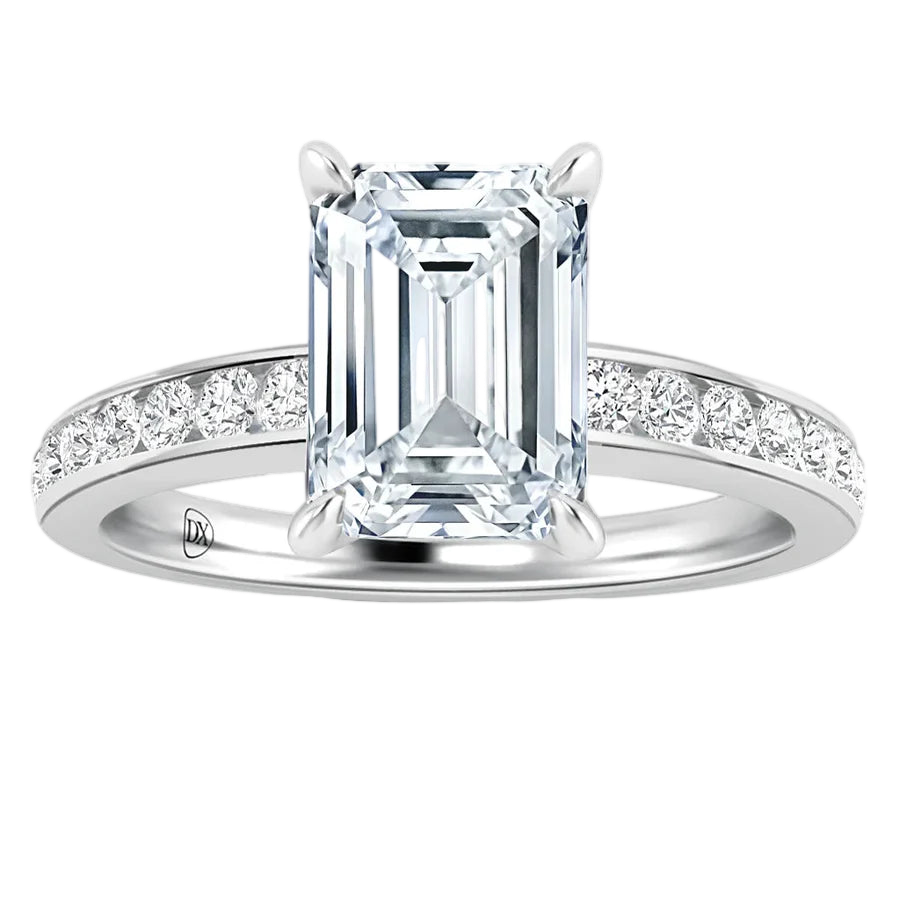 Eva - Emerald Cut 18ct White Gold Engagement Ring