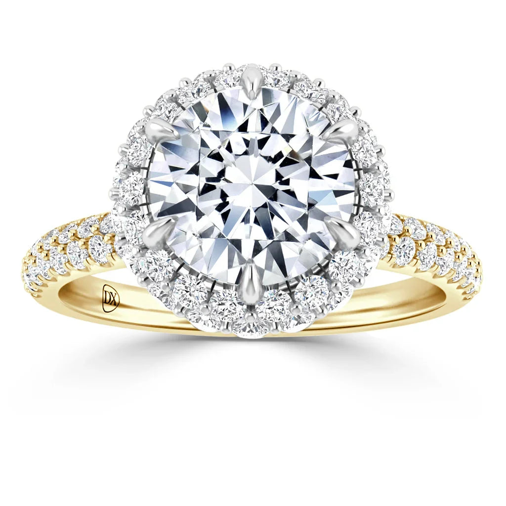 Claudia - Round Cut 18ct Yellow Gold Engagement Ring