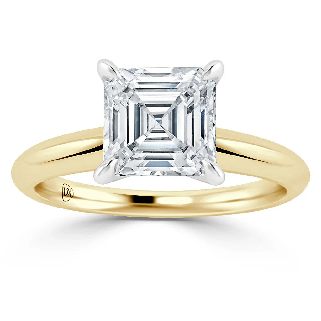 Lucy - Asscher Cut 18ct Yellow Gold Engagement Ring