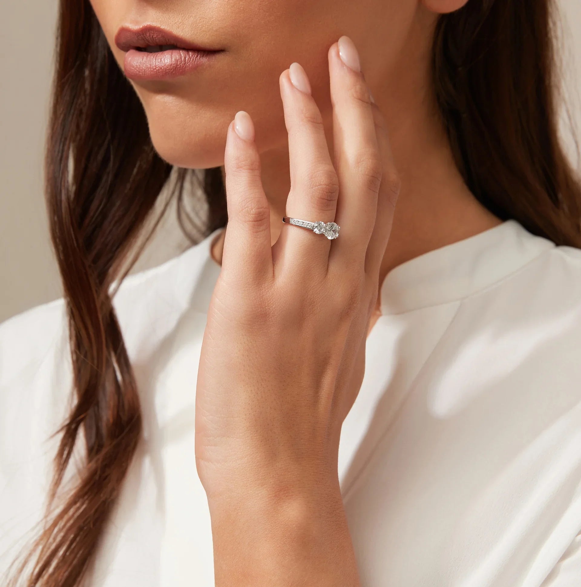 Charlotte - Round Cut 18ct White Gold Engagement Ring