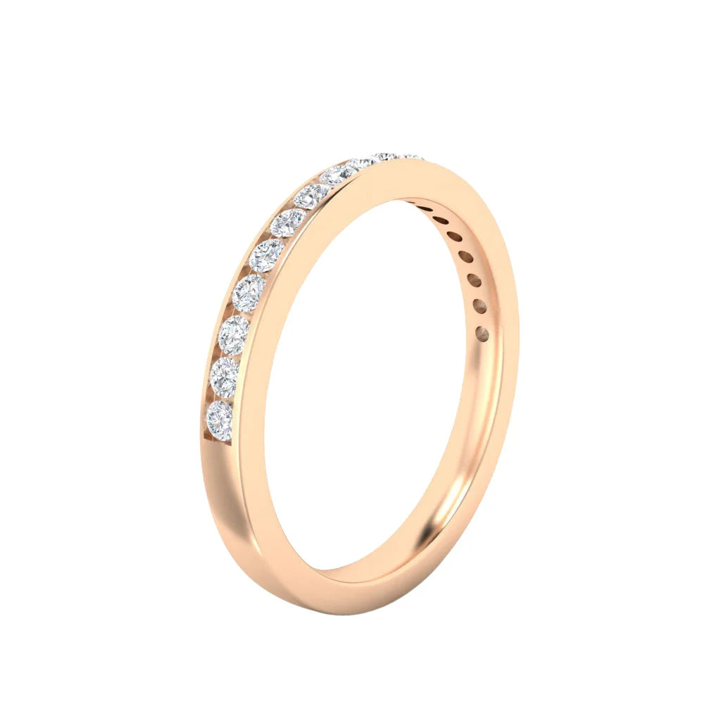 Eva - 18ct Rose Gold Natural Diamond Wedding Ring