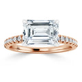 Penelope - Emerald Cut 18ct Rose Gold Engagement Ring