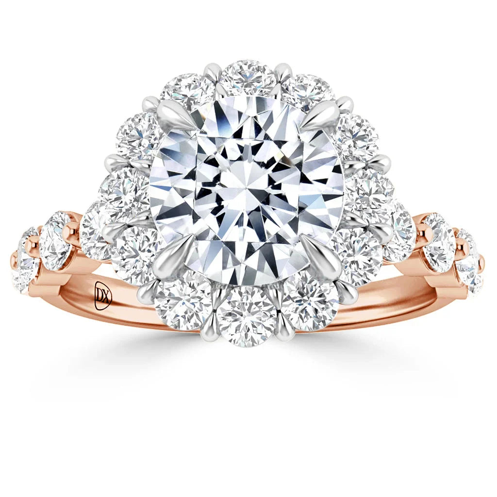 Veronica - Round Cut 18ct Rose Gold Engagement Ring