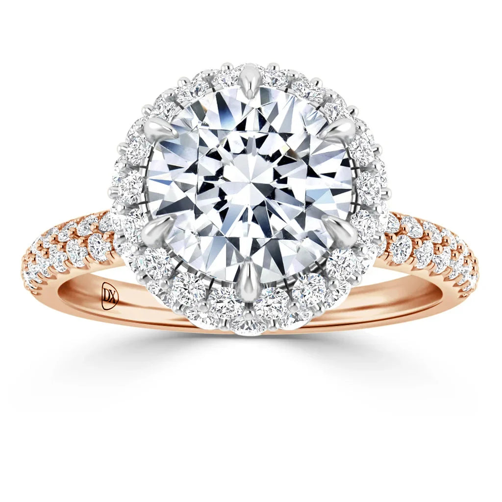 Claudia - Round Cut 18ct Rose Gold Engagement Ring