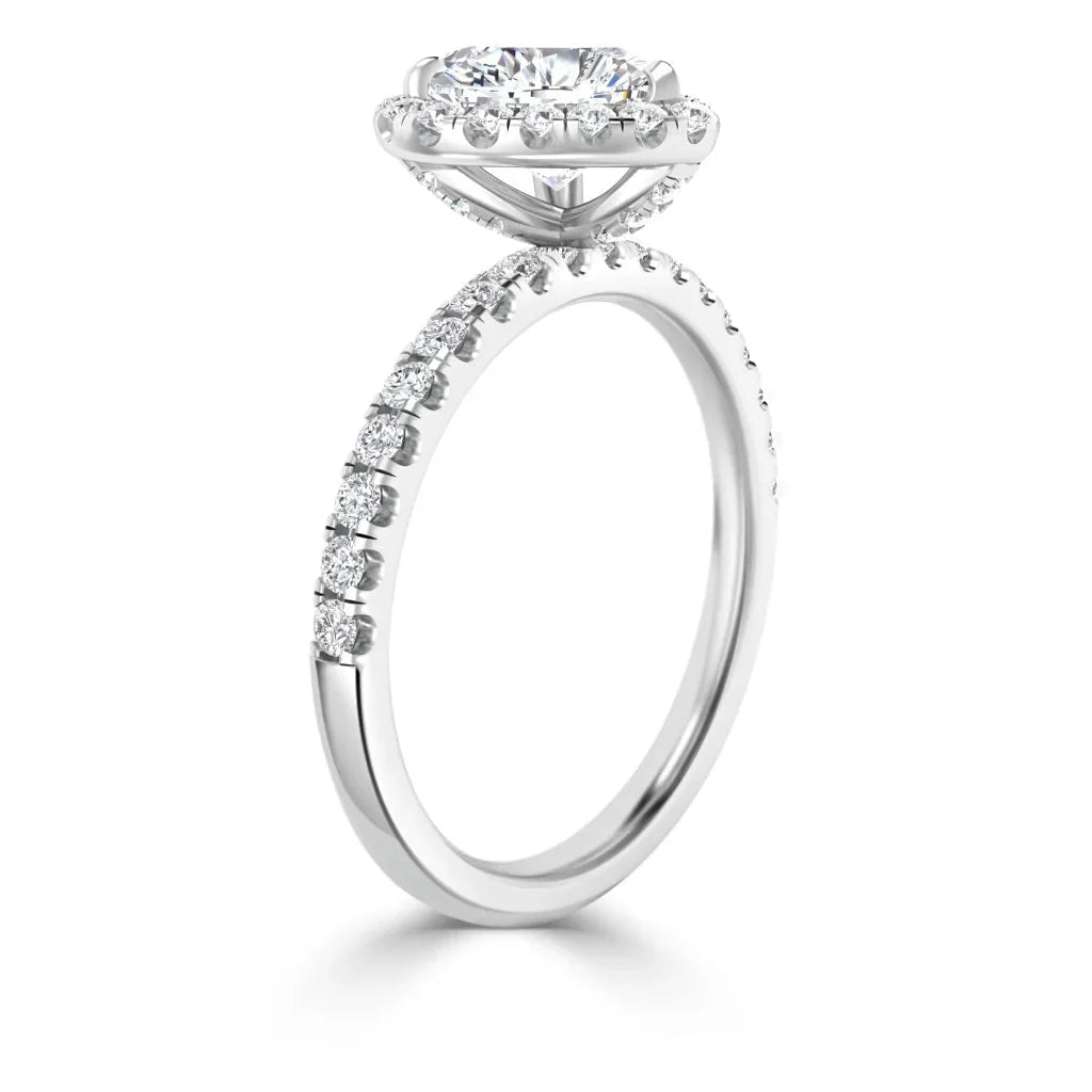 Olivia Molly - Heart Cut 18ct White Gold Engagement Ring