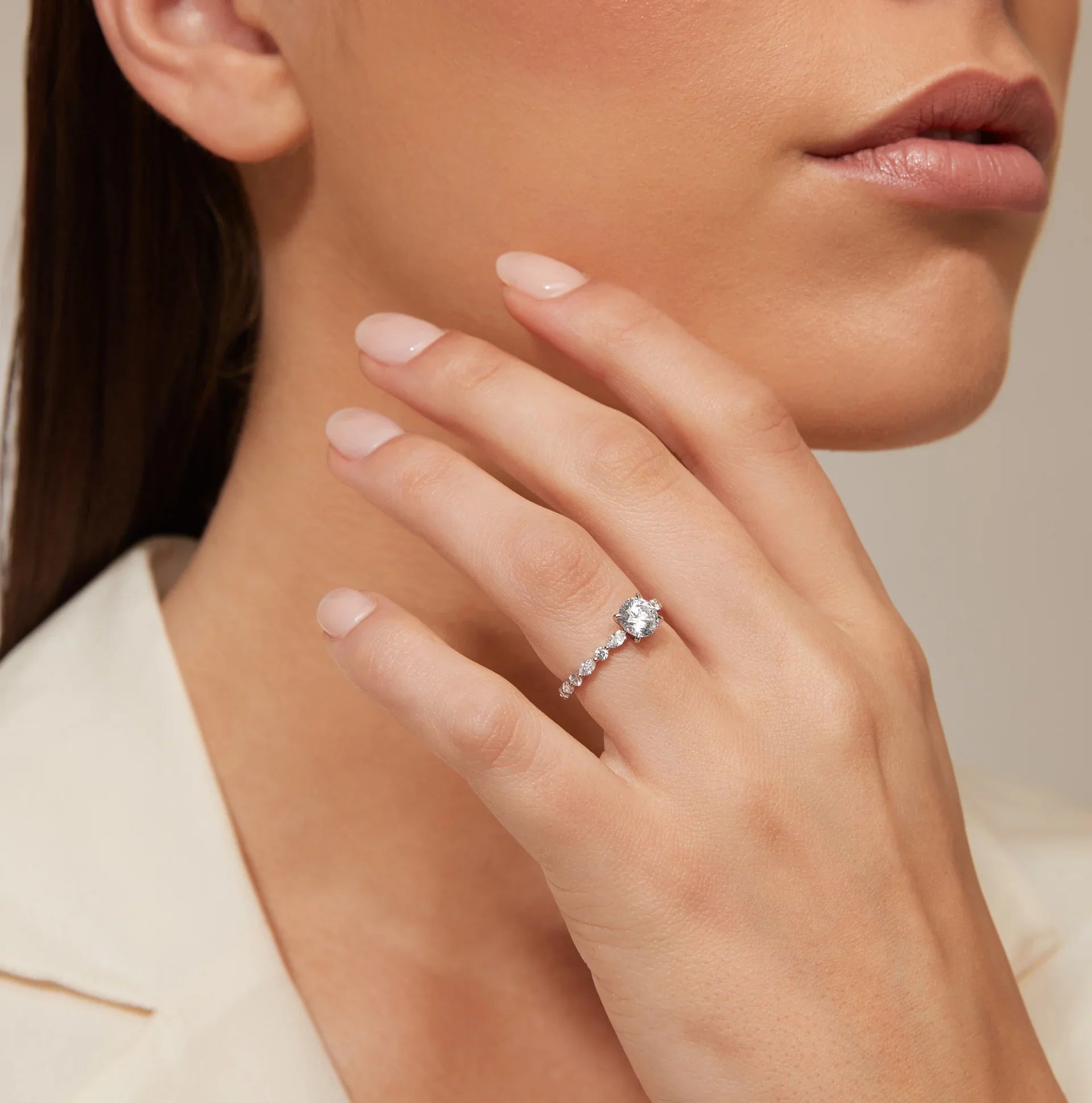 Katerina - Round Cut 18ct White Gold Engagement Ring