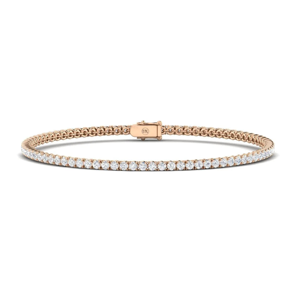 Monica - 3ct Natural Diamond Tennis Bracelet 18ct Rose Gold