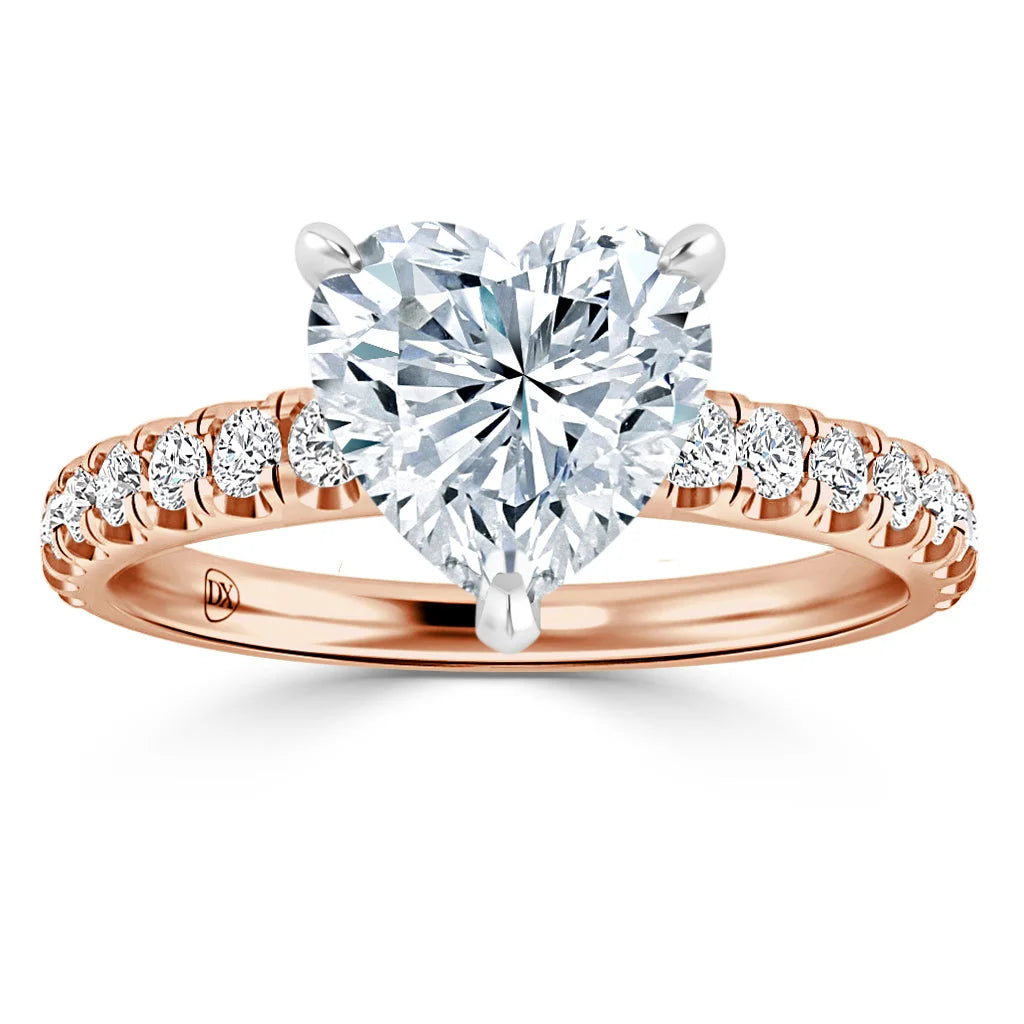 Heart Shaped Diamond Engagement Rings DX Diamonds