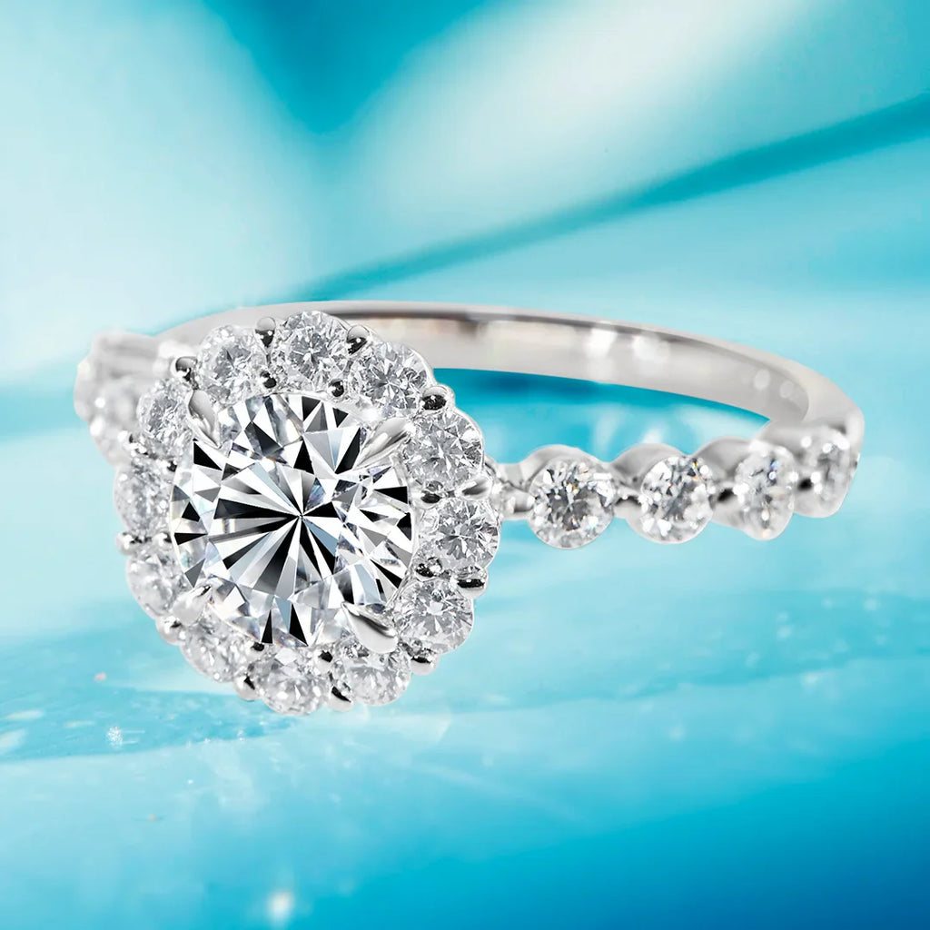 Veronica - Round Cut 18ct White Gold Engagement Ring