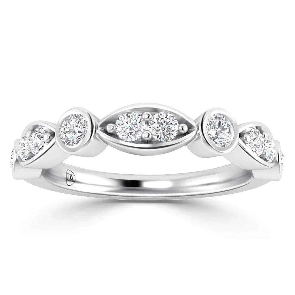 Elsa - 18ct White Gold Natural Diamond Wedding Ring