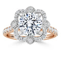 Fleur - Round Cut 18ct Rose Gold Engagement Ring