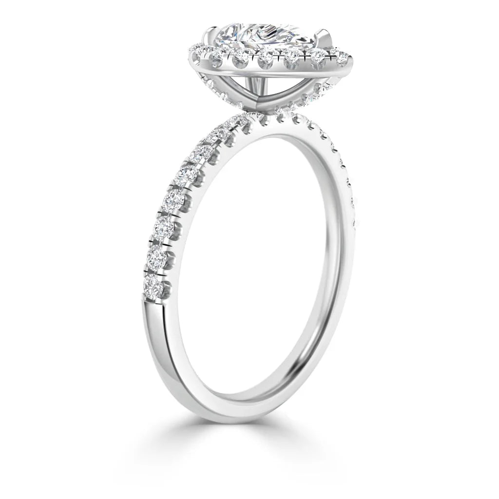 Olivia Molly - Pear Cut Platinum Engagement Ring